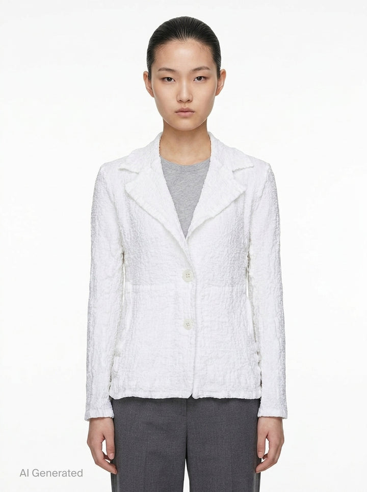 Cauliflower Basic Lapel Jacket | me Issey Miyake | Club21 - front