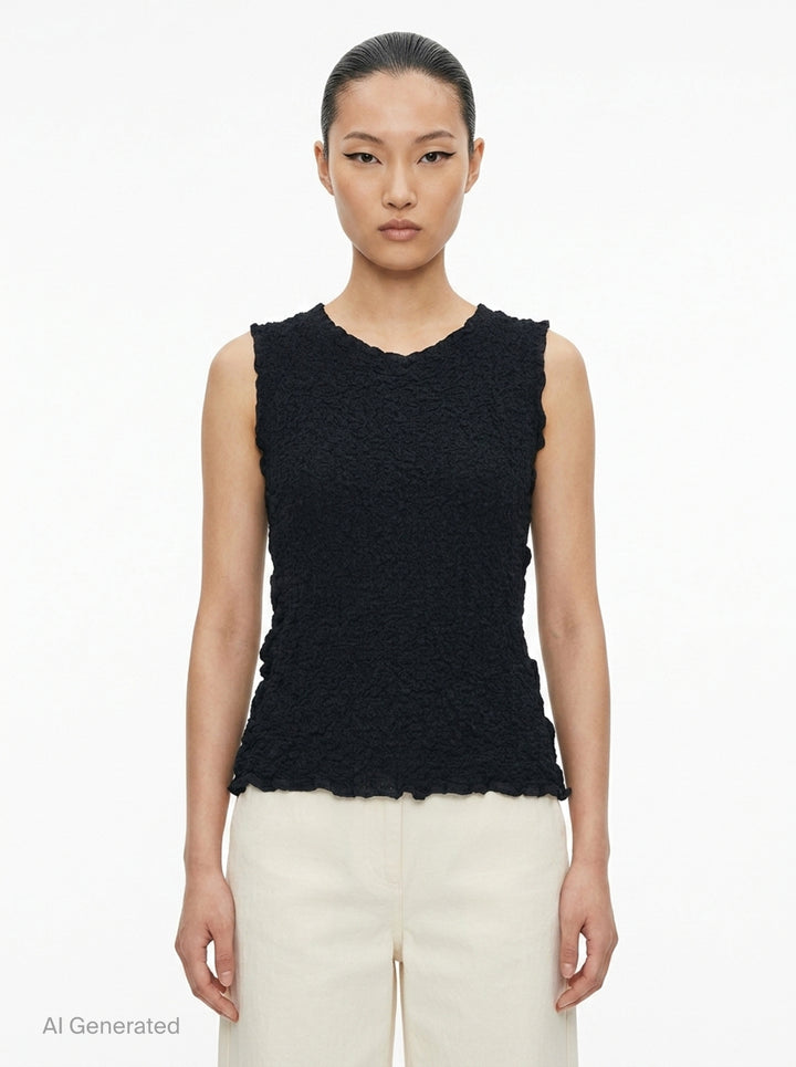 Cauliflower Basic Tank Top | me Issey Miyake | Club21 - front