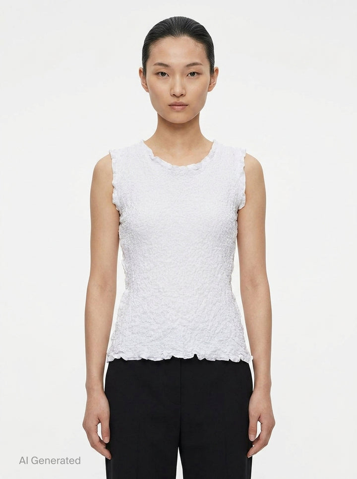 Cauliflower Basic Tank Top | me Issey Miyake | Club21 - front