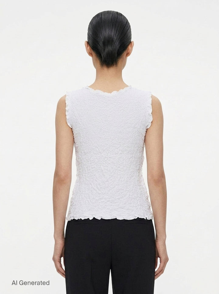 Cauliflower Basic Tank Top | me Issey Miyake | Club21 - back