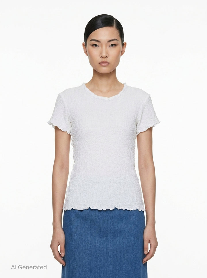 Cauliflower Basic Top | me Issey Miyake | Club21 - front