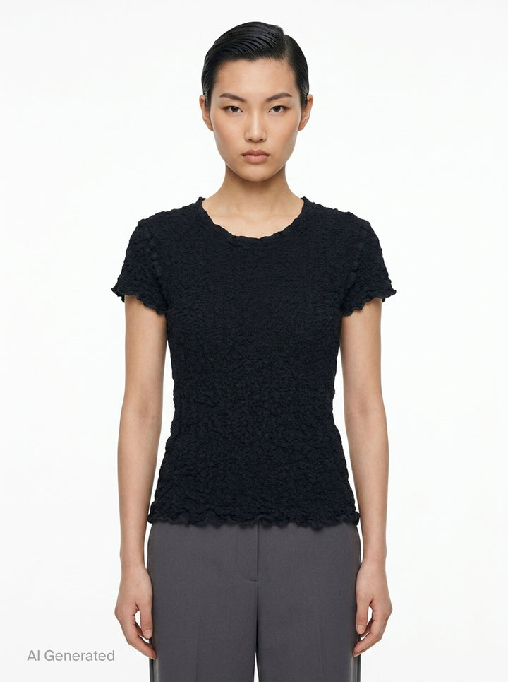 Cauliflower Basic Top | me Issey Miyake | Club21 - front