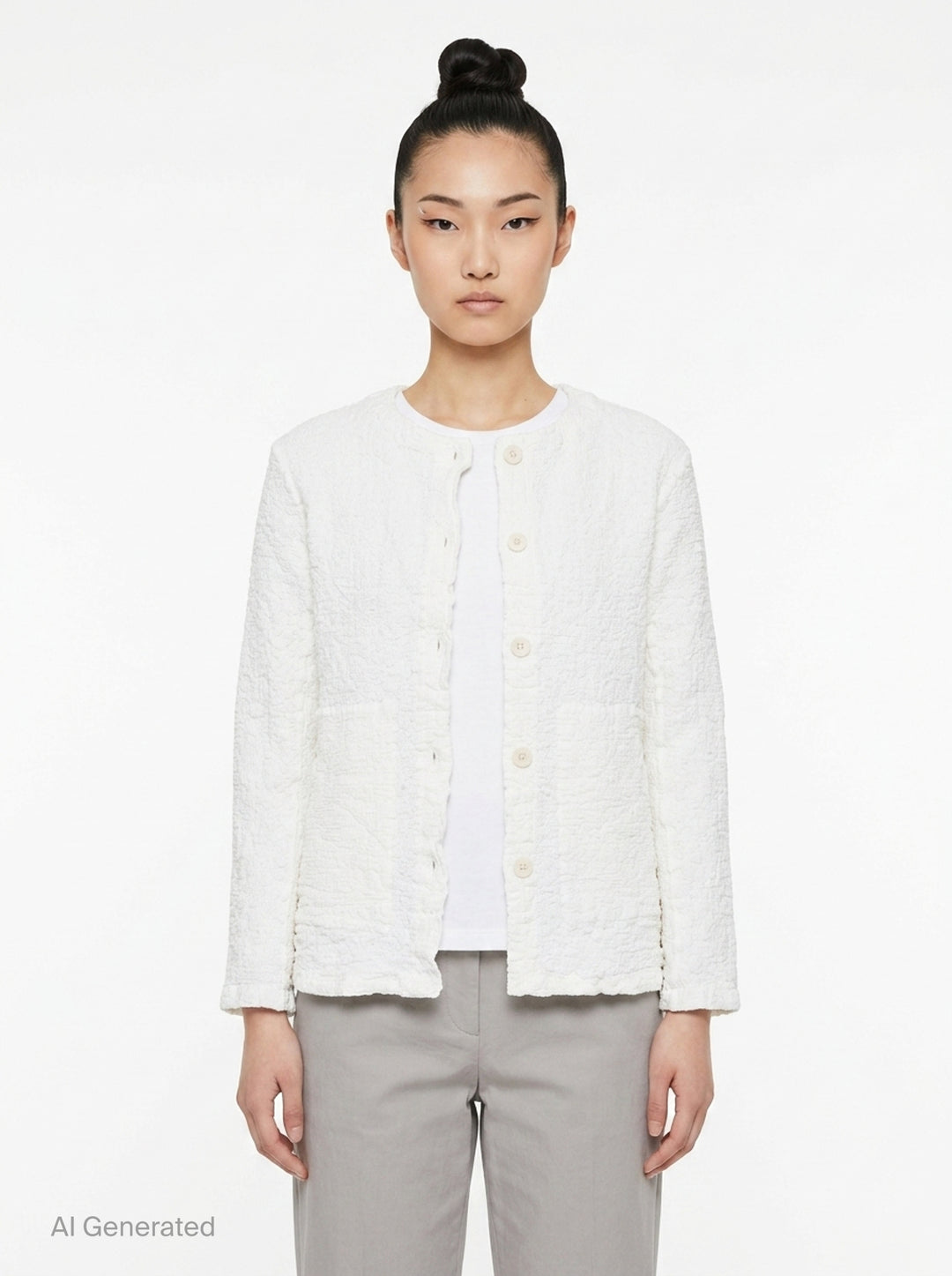 Cauliflower Round Neck Jacket | me Issey Miyake | Club21 - front