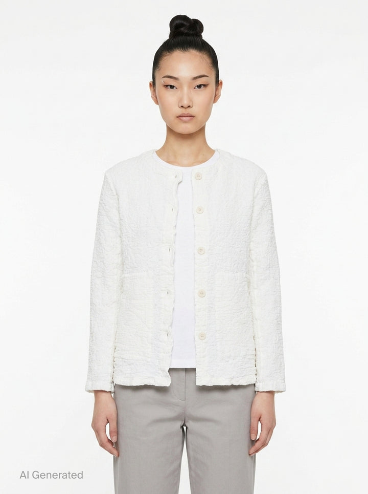 Cauliflower Round Neck Jacket | me Issey Miyake | Club21 - front