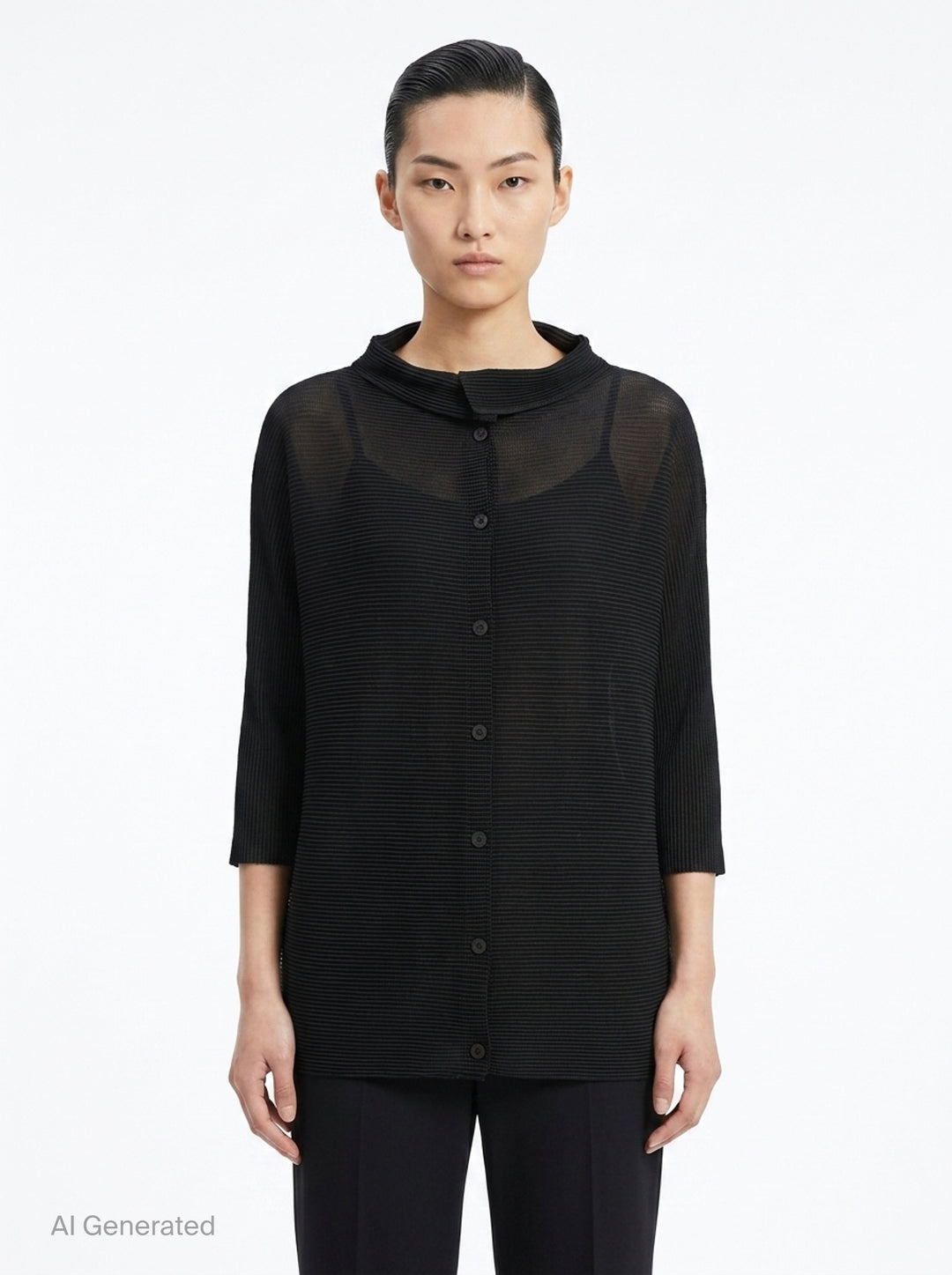 Dolman Stretch Pleats 1 | me Issey Miyake | Club21 - front