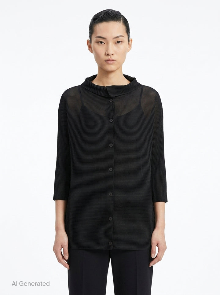 Dolman Stretch Pleats 1 | me Issey Miyake | Club21 - front
