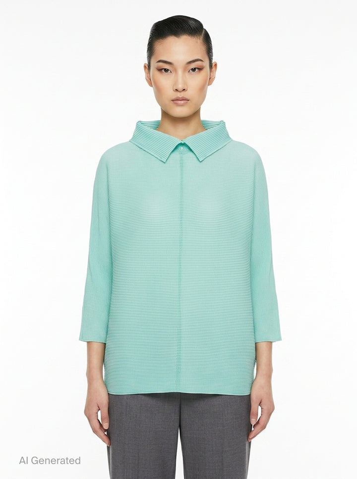 Dolman Stretch Pleats 1 | me Issey Miyake | Club21 - front