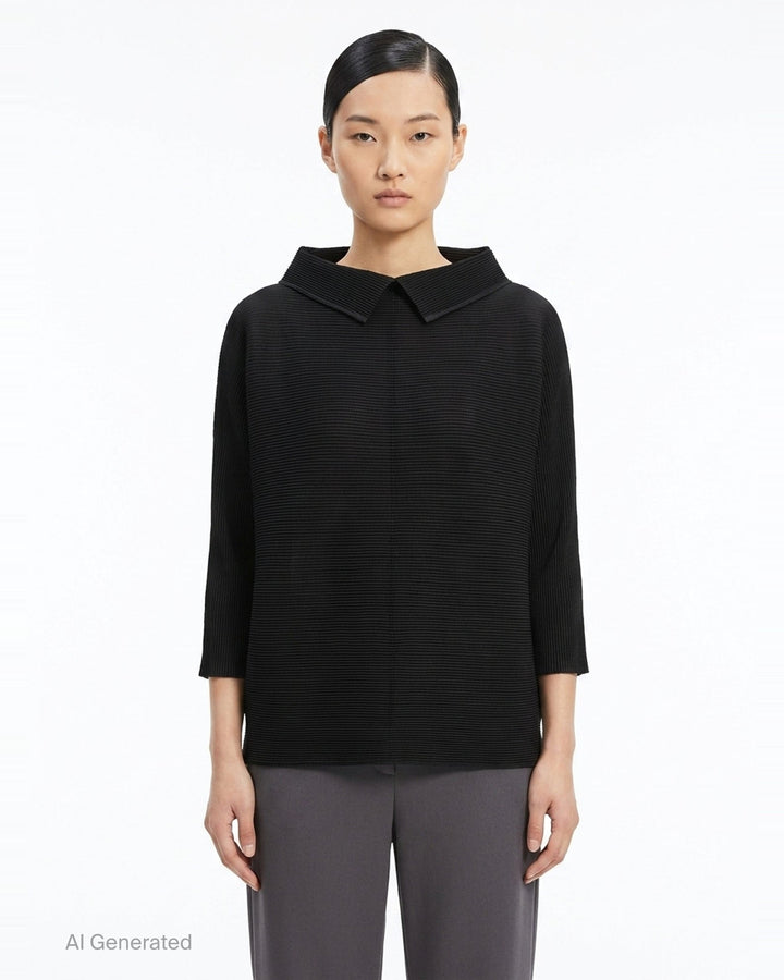 Dolman Stretch Pleats 1 | me Issey Miyake | Club21 - front