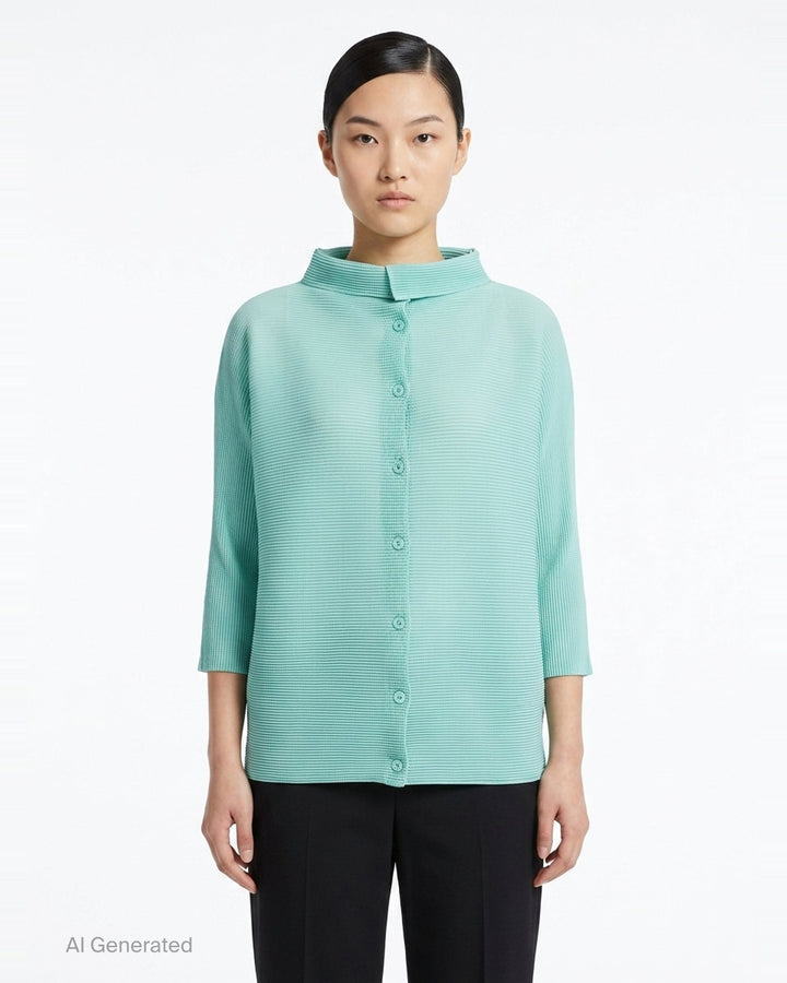 Dolman Stretch Pleats 1 | me Issey Miyake | Club21 - front