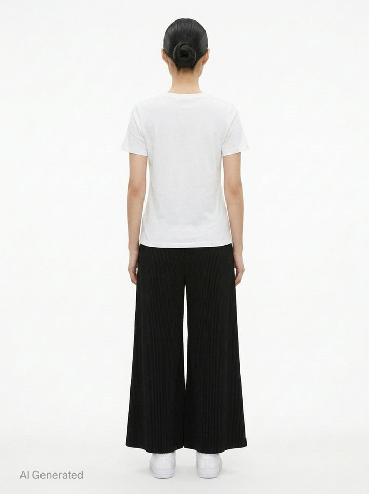 Fine Knit Pleated Wide Pants | me Issey Miyake | Club21 - back
