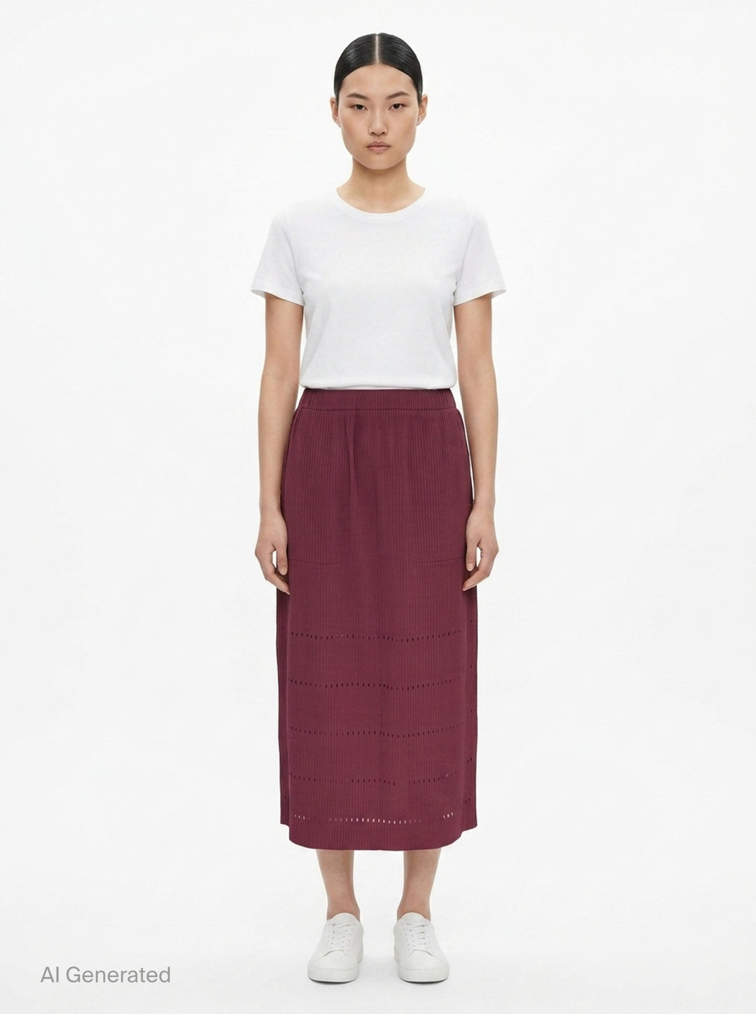 Fine Knit Pleats Bottom 1 | me Issey Miyake | Club21 - front