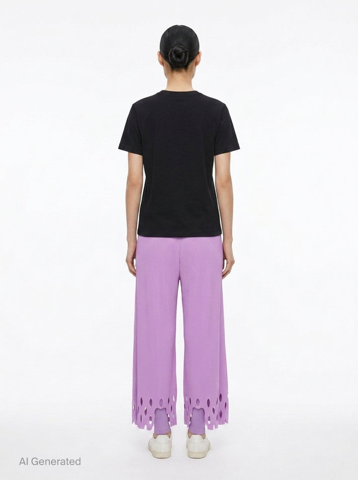 Fine Knit Pleats Bottom Pants | me Issey Miyake | Club21 - back