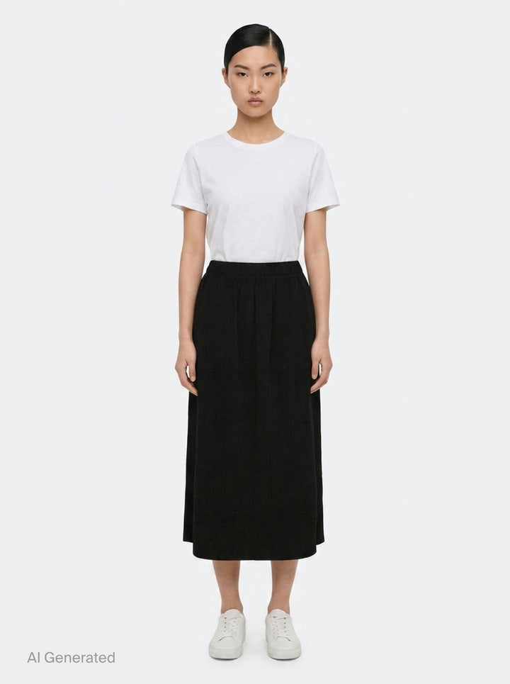 Fine Knit Pleats Skirt | me Issey Miyake | Club21 - front
