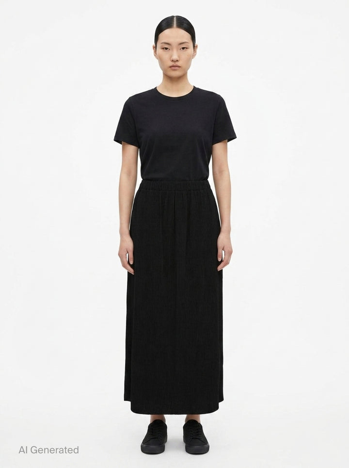 Fine Knit Pleats Skirt | me Issey Miyake | Club21 - front