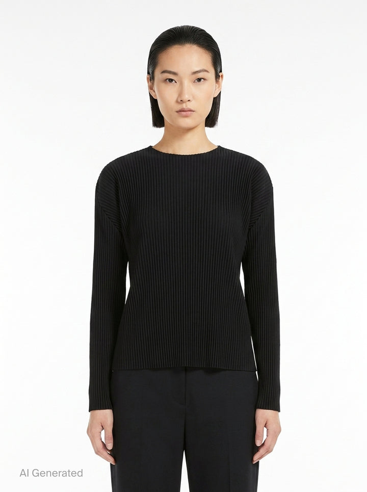 Fine Knit Pleats Top | me Issey Miyake | Club21 - front
