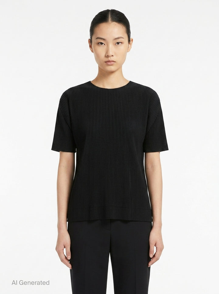 Fine Knit Pleats Top | me Issey Miyake | Club21 - front