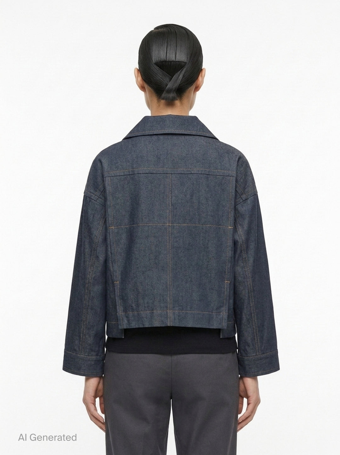 Flat Collar Denim Jacket | me Issey Miyake | Club21 - back