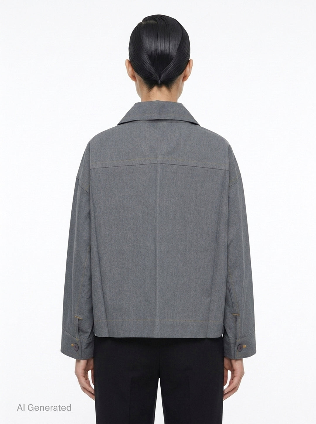Flat Collar Denim Jacket | me Issey Miyake | Club21 - back