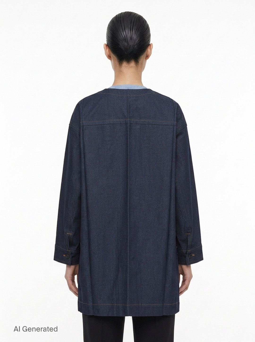 Flat Denim Coat | me Issey Miyake | Club21 - back