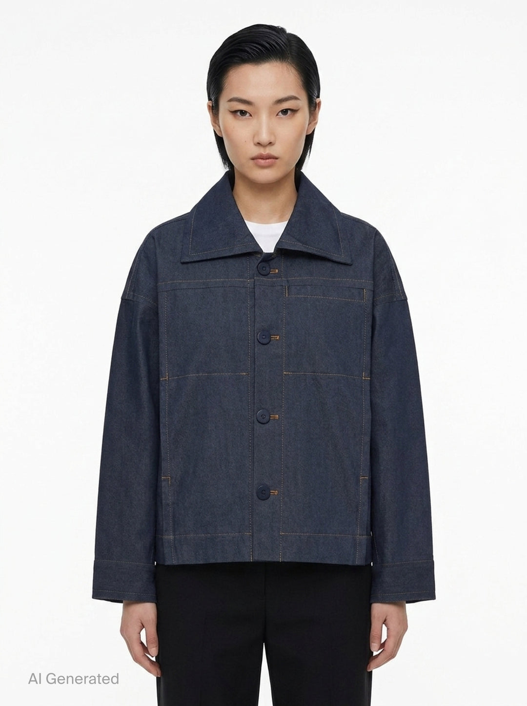 Flat Denim Jacket | me Issey Miyake | Club21 - front