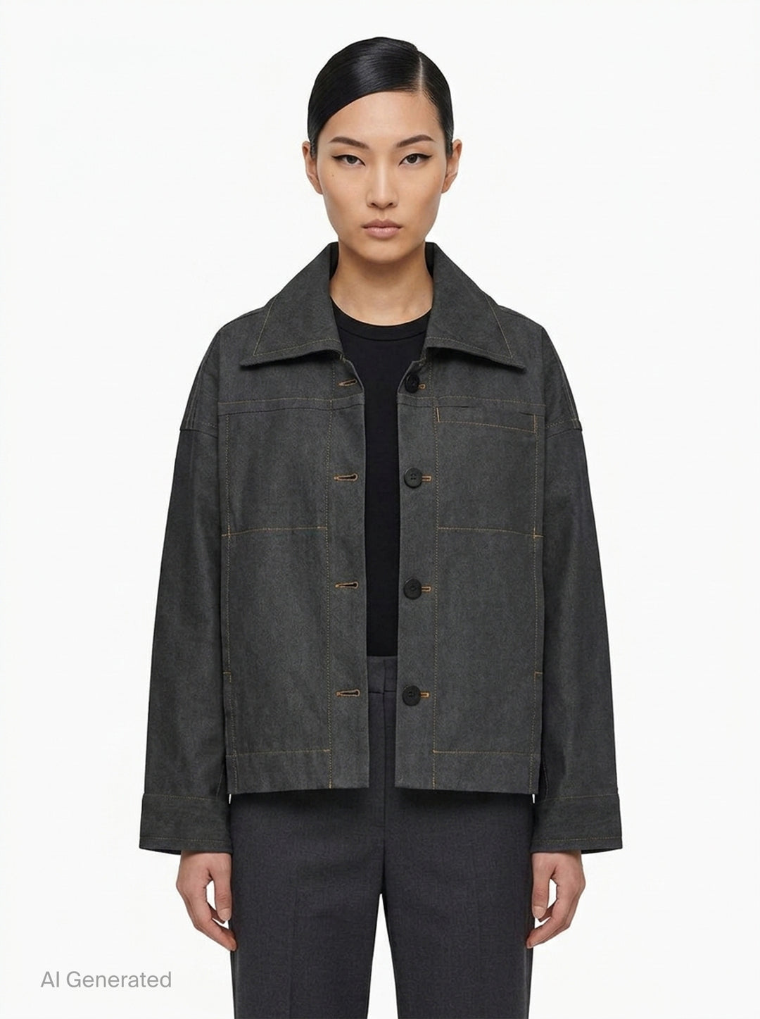 Flat Denim Jacket | me Issey Miyake | Club21 - front