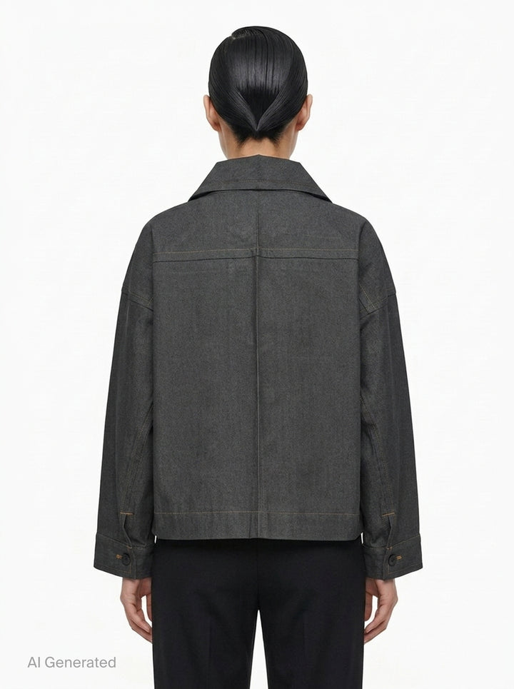 Flat Denim Jacket | me Issey Miyake | Club21 - back