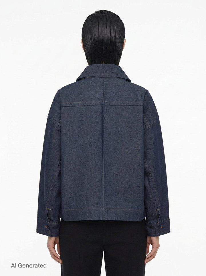 Flat Denim Jacket | me Issey Miyake | Club21 - back