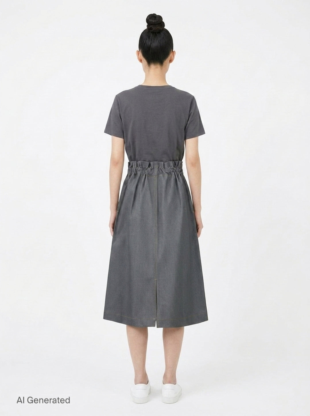 Flat Denim Midi Skirt | me Issey Miyake | Club21 - back