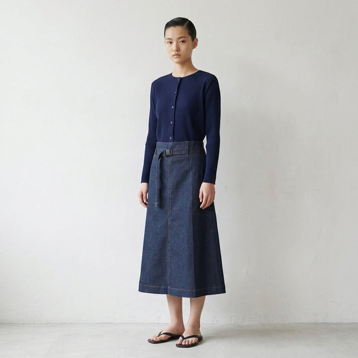 Flat Denim Midi Skirt | me Issey Miyake | Club21 - lifestyle