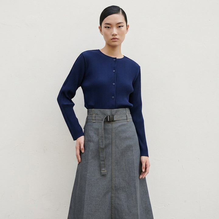 Flat Denim Midi Skirt | me Issey Miyake | Club21 - lifestyle