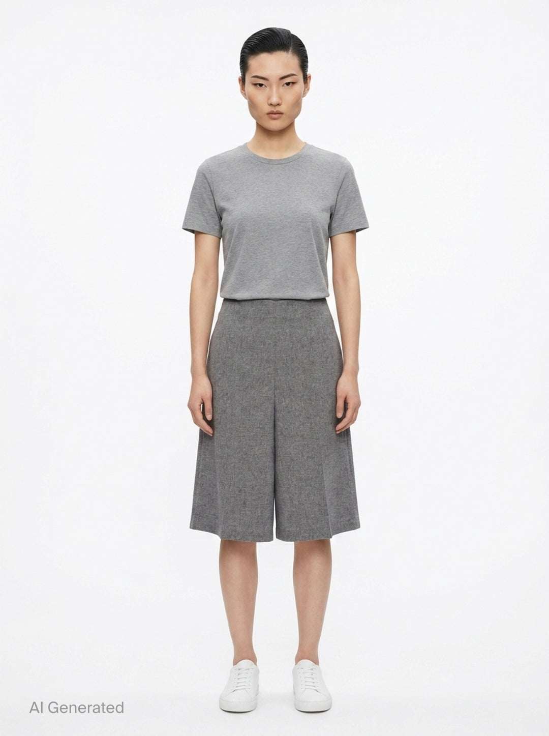 Flat Front Culottes Shorts | me Issey Miyake | Club21 - front