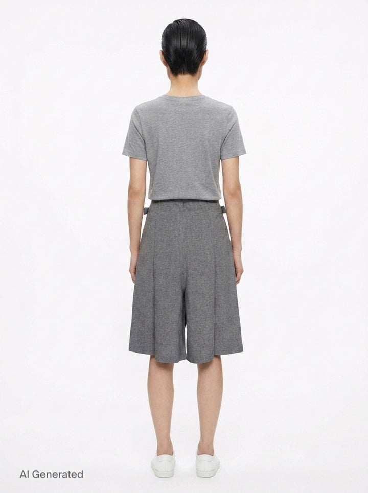 Flat Front Culottes Shorts | me Issey Miyake | Club21 - back