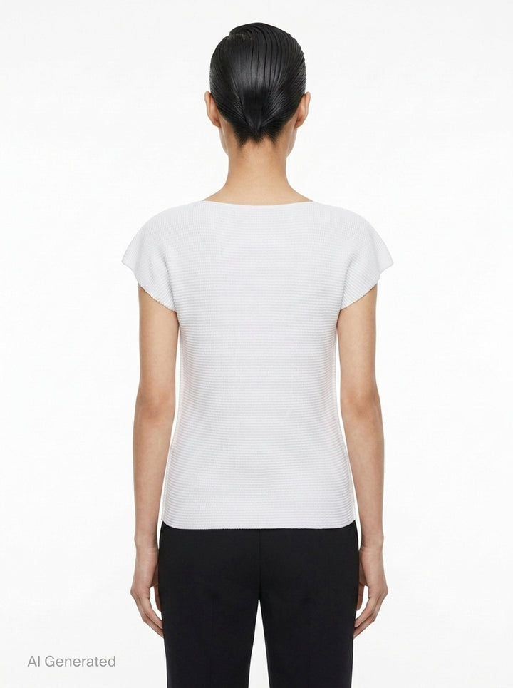 Knit Stretch Pleats Top | me Issey Miyake | Club21 - back