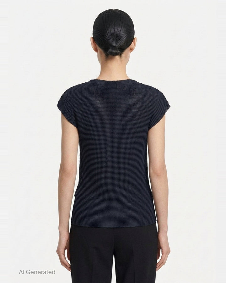 Knit Stretch Pleats Top | me Issey Miyake | Club21 - back