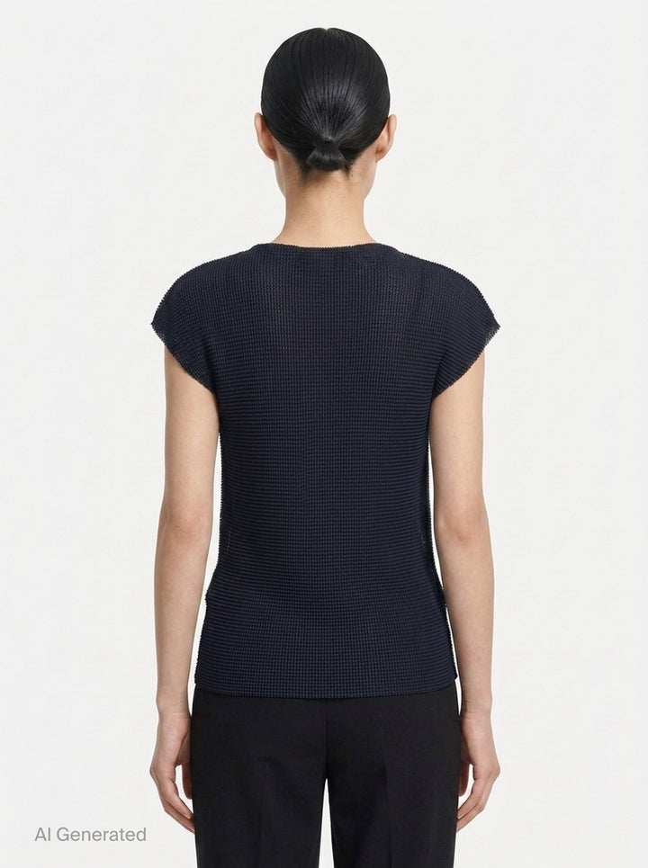 Knit Stretch Pleats Top | me Issey Miyake | Club21 - back