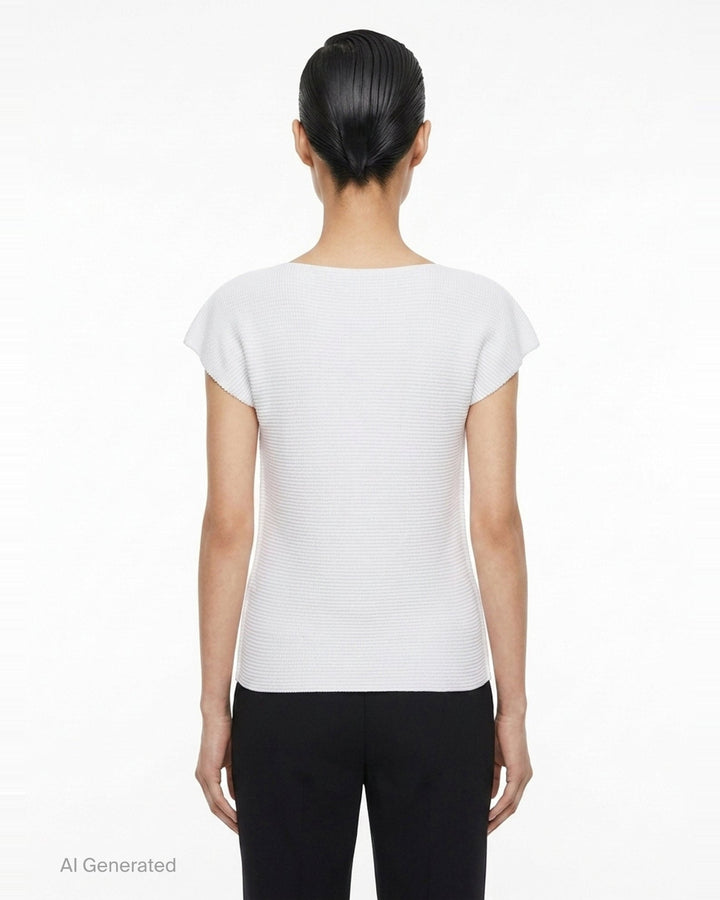 Knit Stretch Pleats Top | me Issey Miyake | Club21 - back