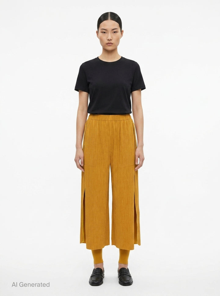 Mix Fine Knit Pleats Bottom | me Issey Miyake | Club21 - front