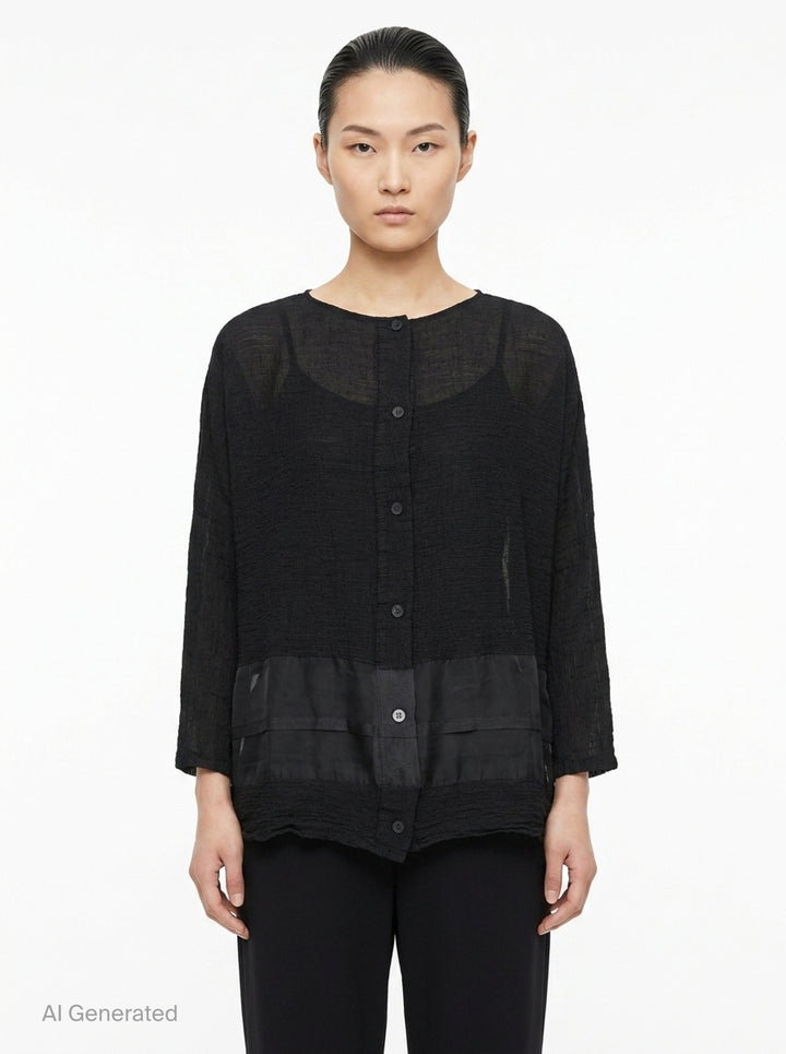 Sheer See-Through Crepe | me Issey Miyake | Club21 - front