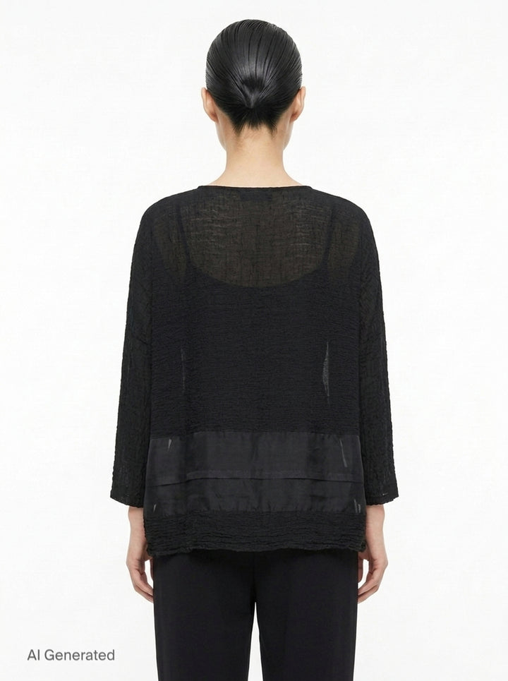 Sheer See-Through Crepe | me Issey Miyake | Club21 - back