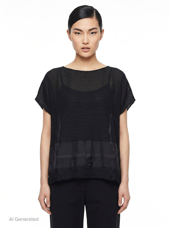 Sheer See-Through Crepe | me Issey Miyake | Club21 - front