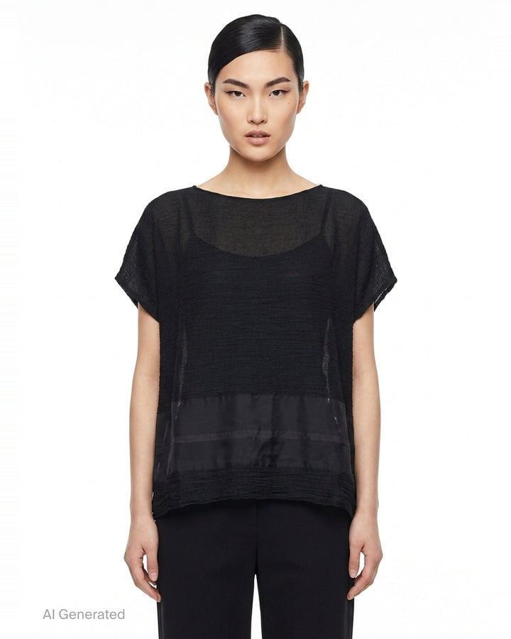 Sheer See-Through Crepe | me Issey Miyake | Club21 - front