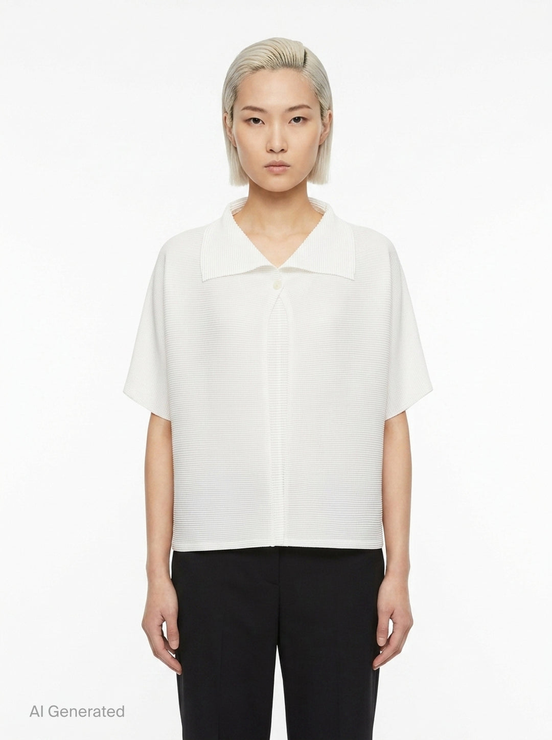 Square Stretch Pleated Cardigan | me Issey Miyake | Club21 - front