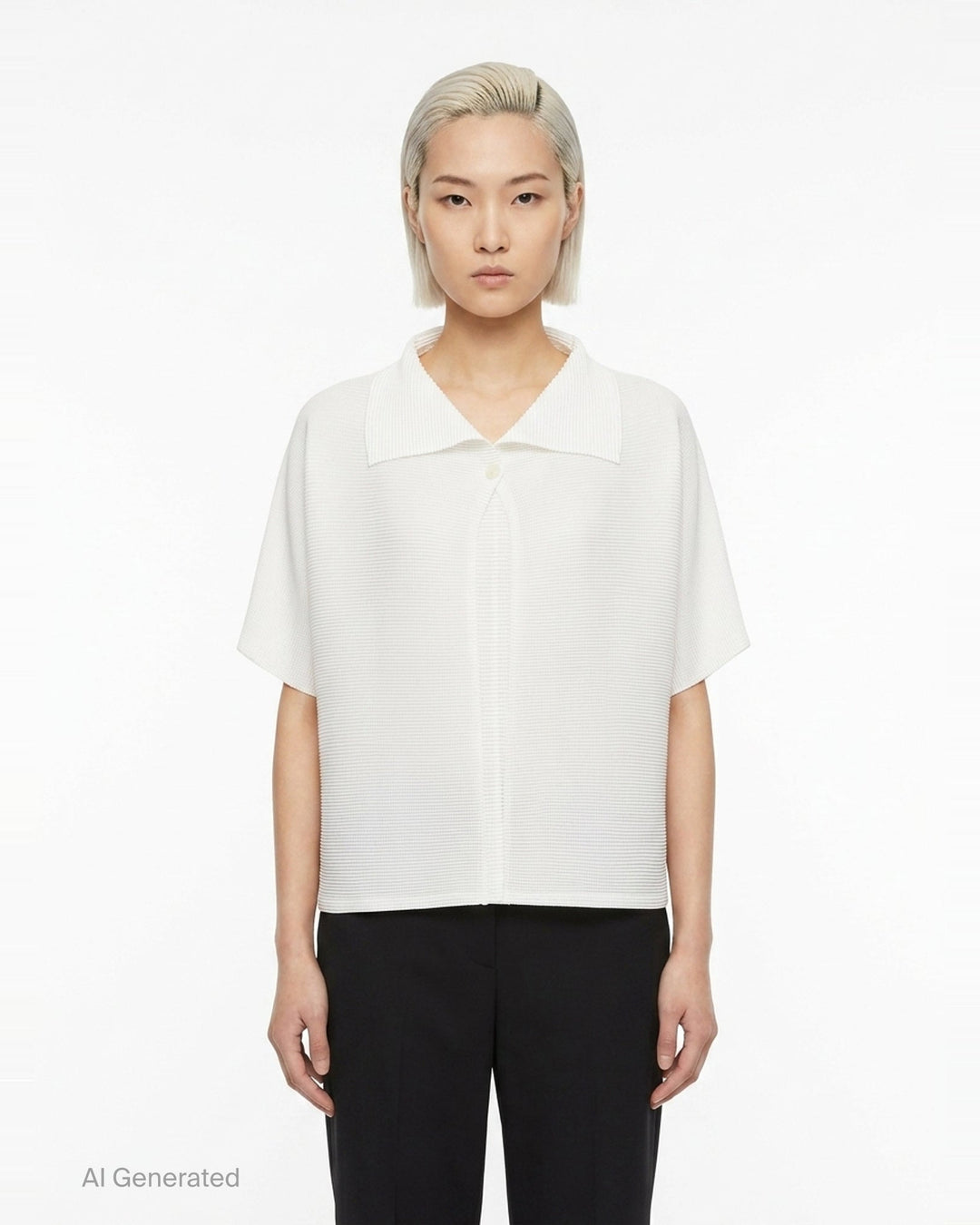 Square Stretch Pleated Cardigan | me Issey Miyake | Club21 - front