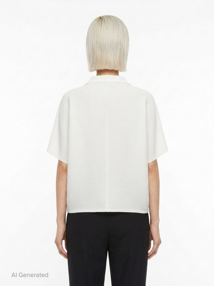 Square Stretch Pleated Cardigan | me Issey Miyake | Club21 - back