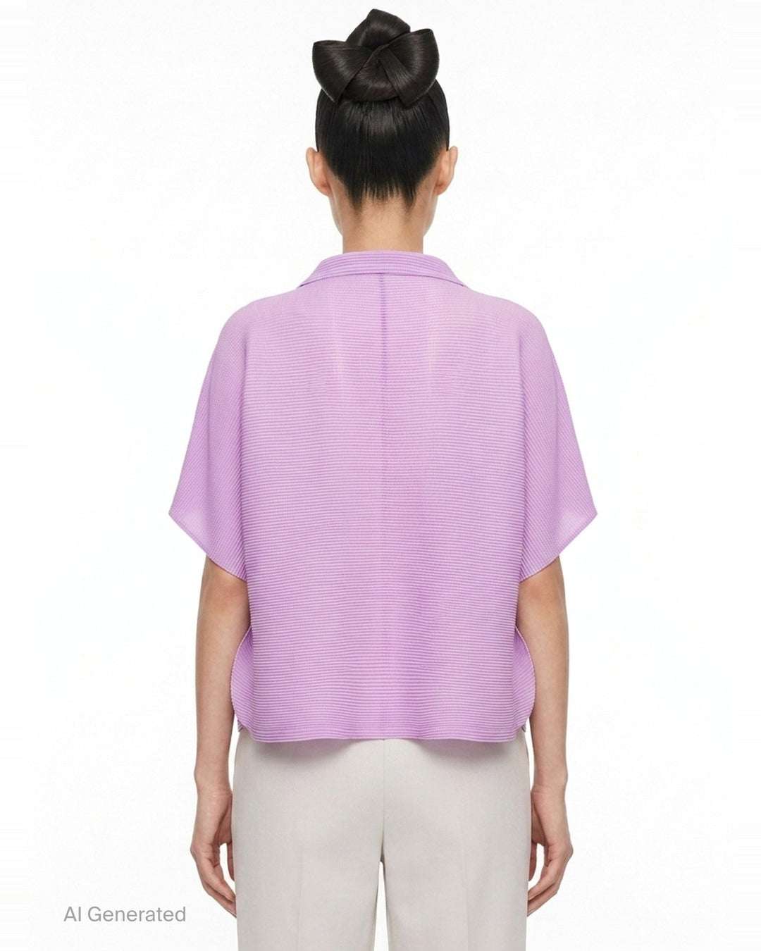 Square Stretch Pleated Cardigan | me Issey Miyake | Club21 - back