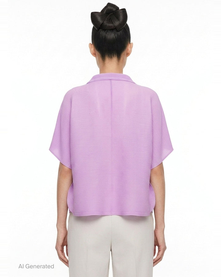 Square Stretch Pleated Cardigan | me Issey Miyake | Club21 - back