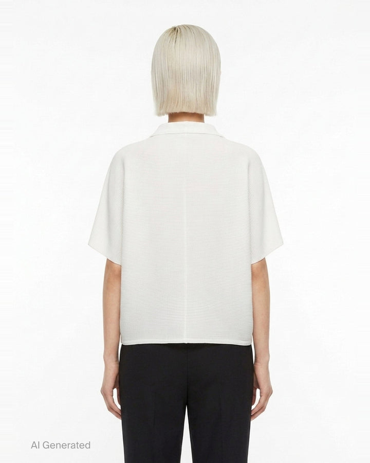 Square Stretch Pleated Cardigan | me Issey Miyake | Club21 - back