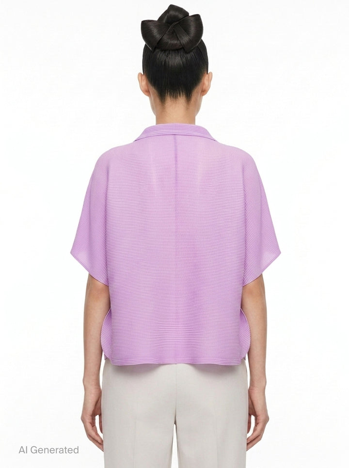 Square Stretch Pleated Cardigan | me Issey Miyake | Club21 - back