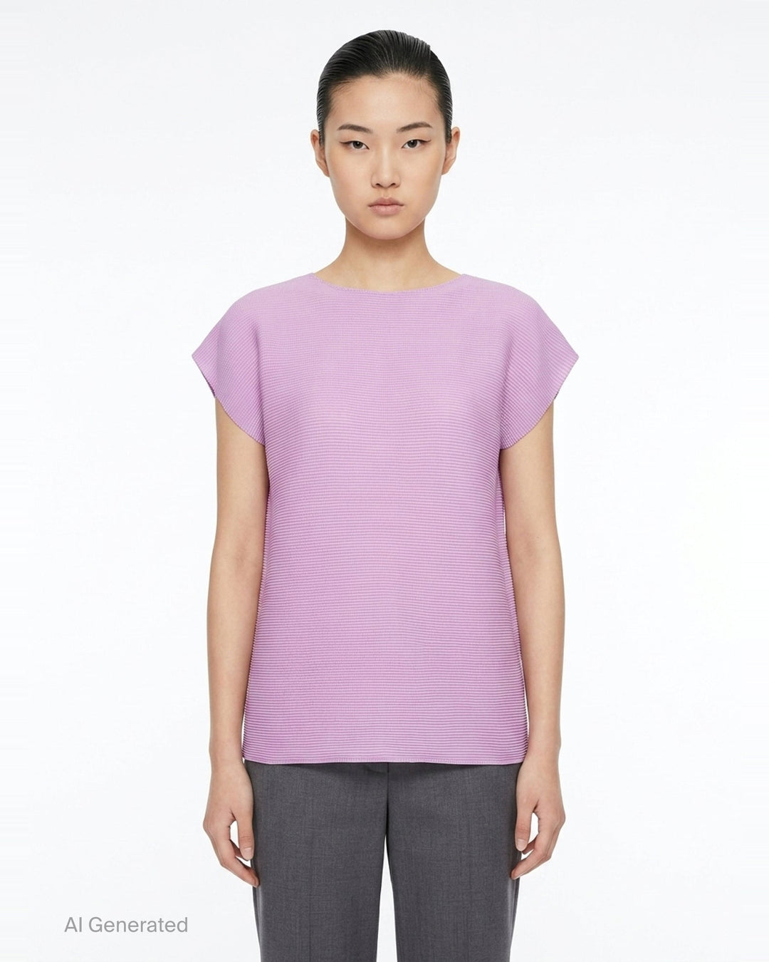 Square Stretch Pleated Top | me ISSEY MIYAKE | Club21 - front