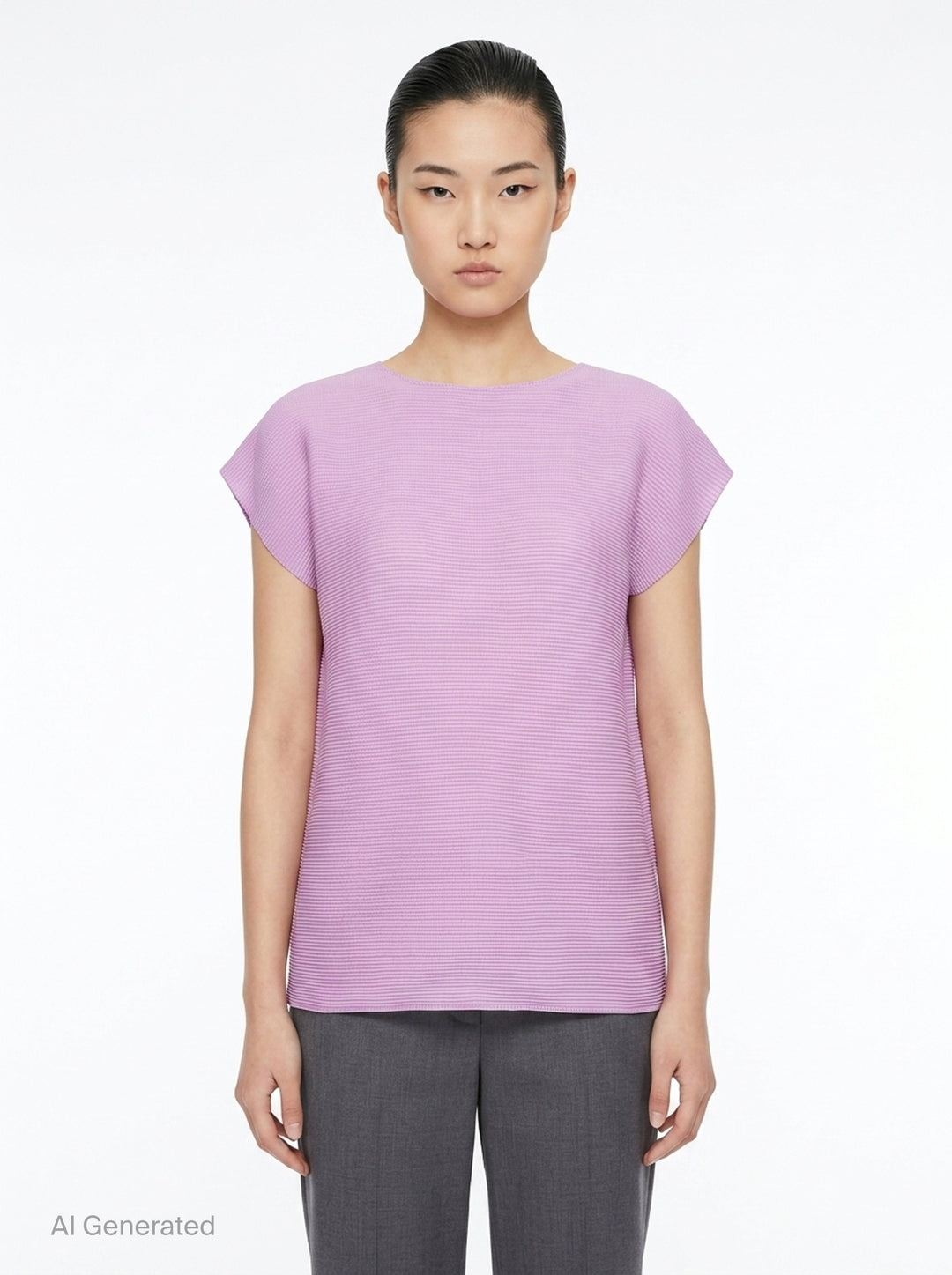 Square Stretch Pleated Top | me ISSEY MIYAKE | Club21 - front